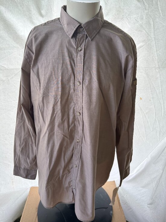 Chefworks Other - NWT Chefworks Men's Light Brown Chef Uniform Button Front LS Size XL Cotton Poly